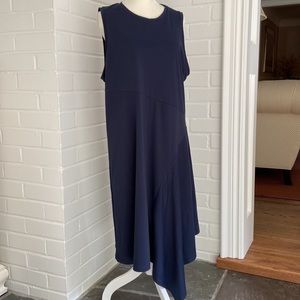 Banana Republic Classic Dress, Navy Blue Sleeveless Dress, Navy Blue Work Dress